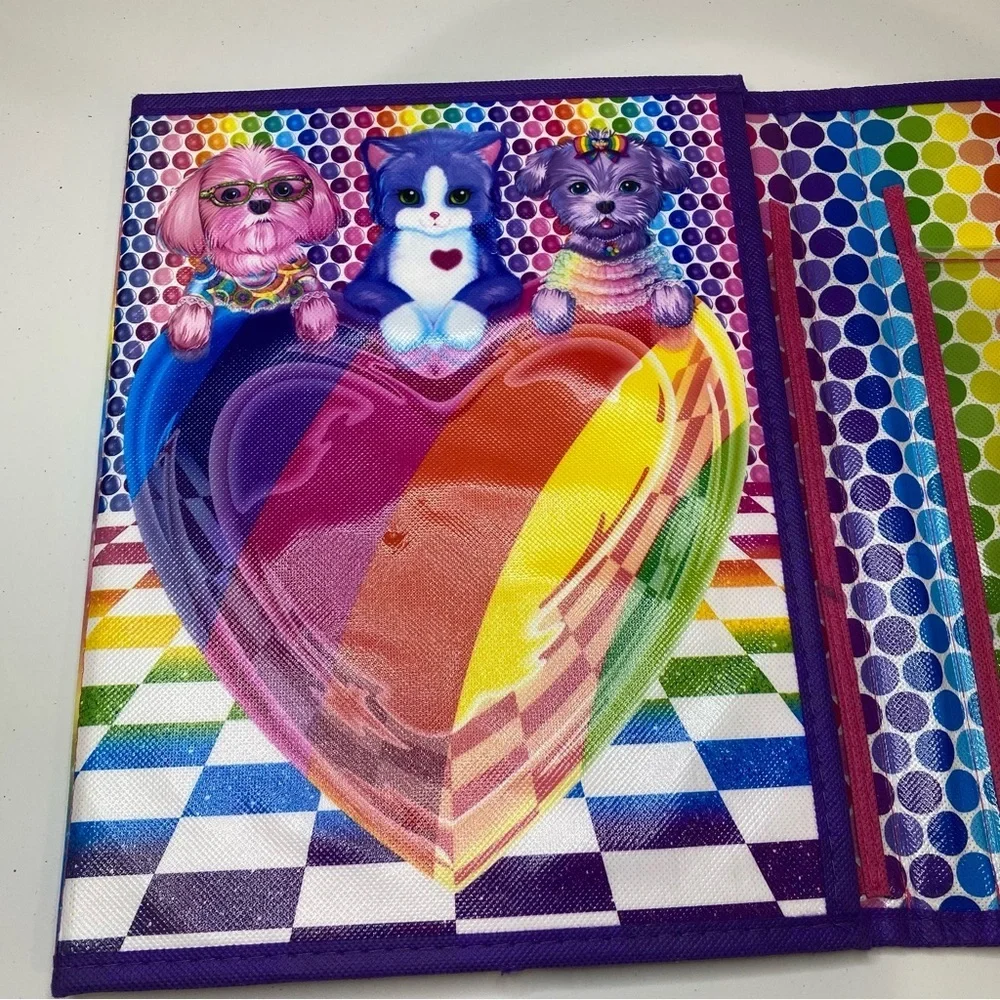 2016 Lisa Frank Unicorn Trifold Portfolio School Binder Folder 11x13”